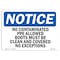 Signmission OSHA, No Contaminated PPE Allowed Boots Must Be, 10in X 7in Plastic, 10" W, 7" H, Landscap OS-NS-P-710-L-14468 - alternate 1